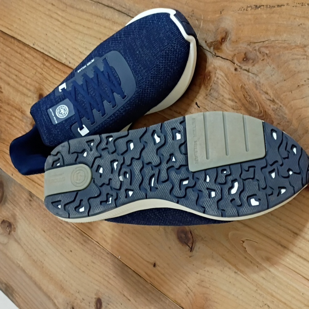 Peter Millar Navy Knit Hyperlight Apollo Sneaker … - image 4